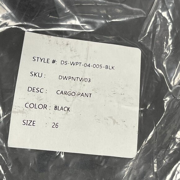 Sundry DSTLD Straight Leg Cargo Pant in Black - Size 26 - NWT - Picture 7 of 7